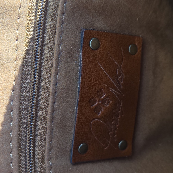 Patricia Nash Brown Leather Embossed Circle Crossbody Bag - Picture 2 of 5